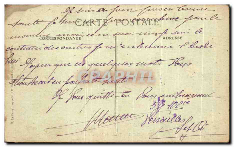 CPA Versailles Bassin de Neptune Protee — Verso