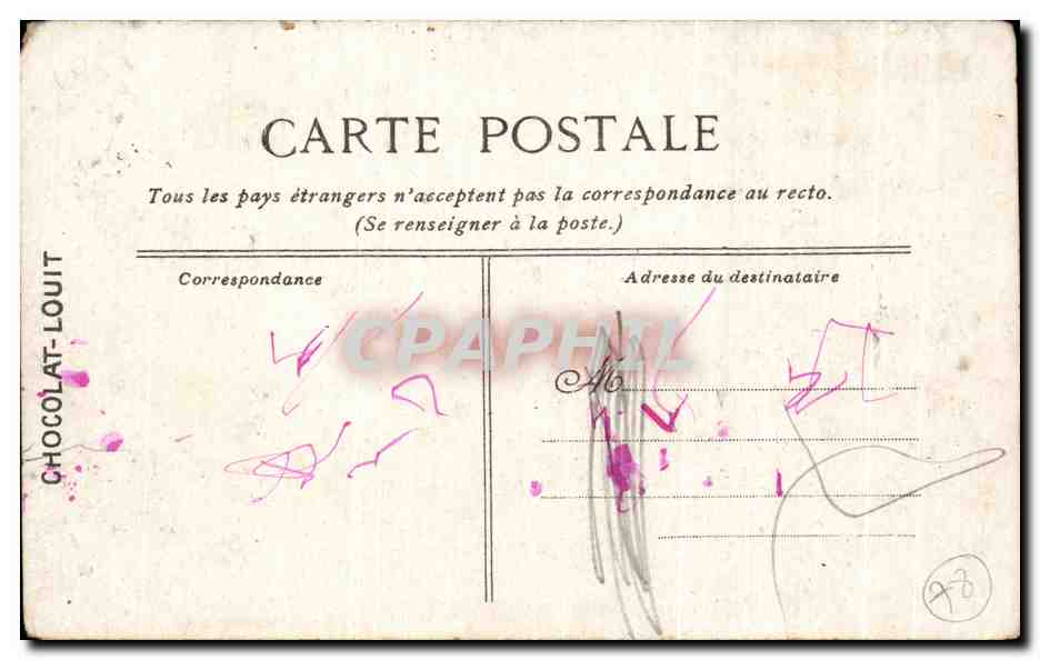 Parc de Versailles — Bassin de Latone — Édite pour le Chocolat-Louit — Achterkant