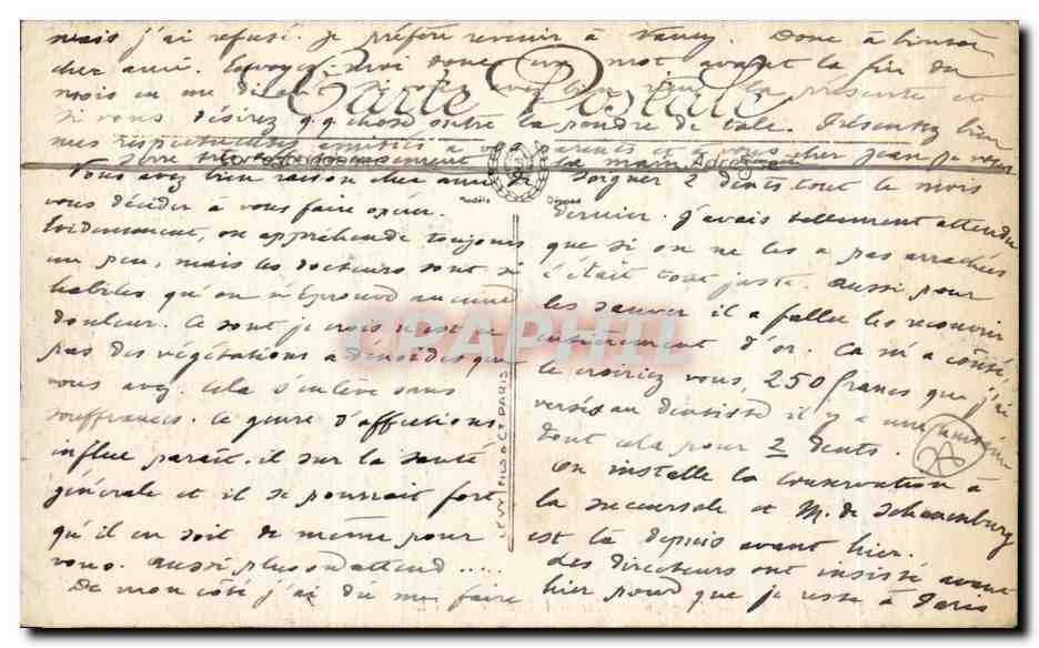 CPA Versailles Hameau de Marie Antoinette — Verso