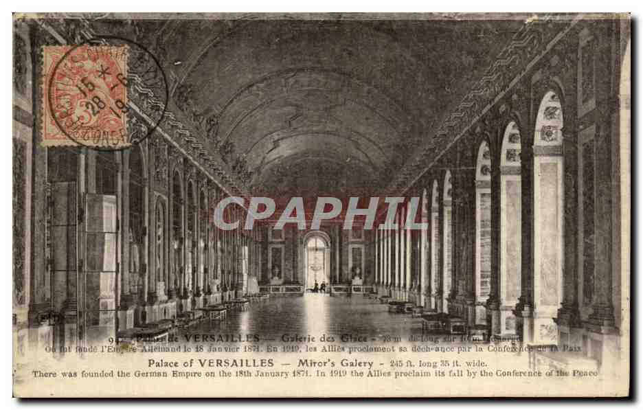 CPA Palais De Versailles Galerie des Glaces 