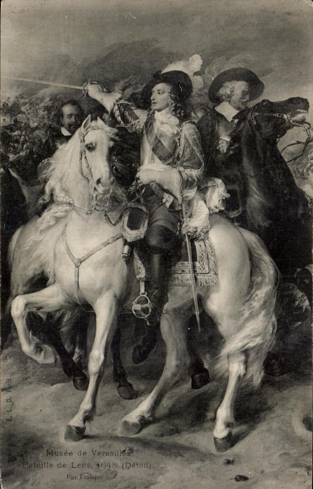 CPA Musee de Versailles Bataille de Lens 1648 Franque Cheval