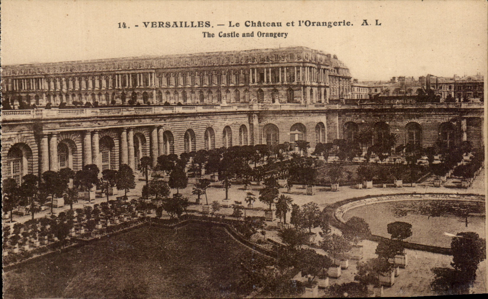CPA Versailles Le Chateau et l'Orangerie 