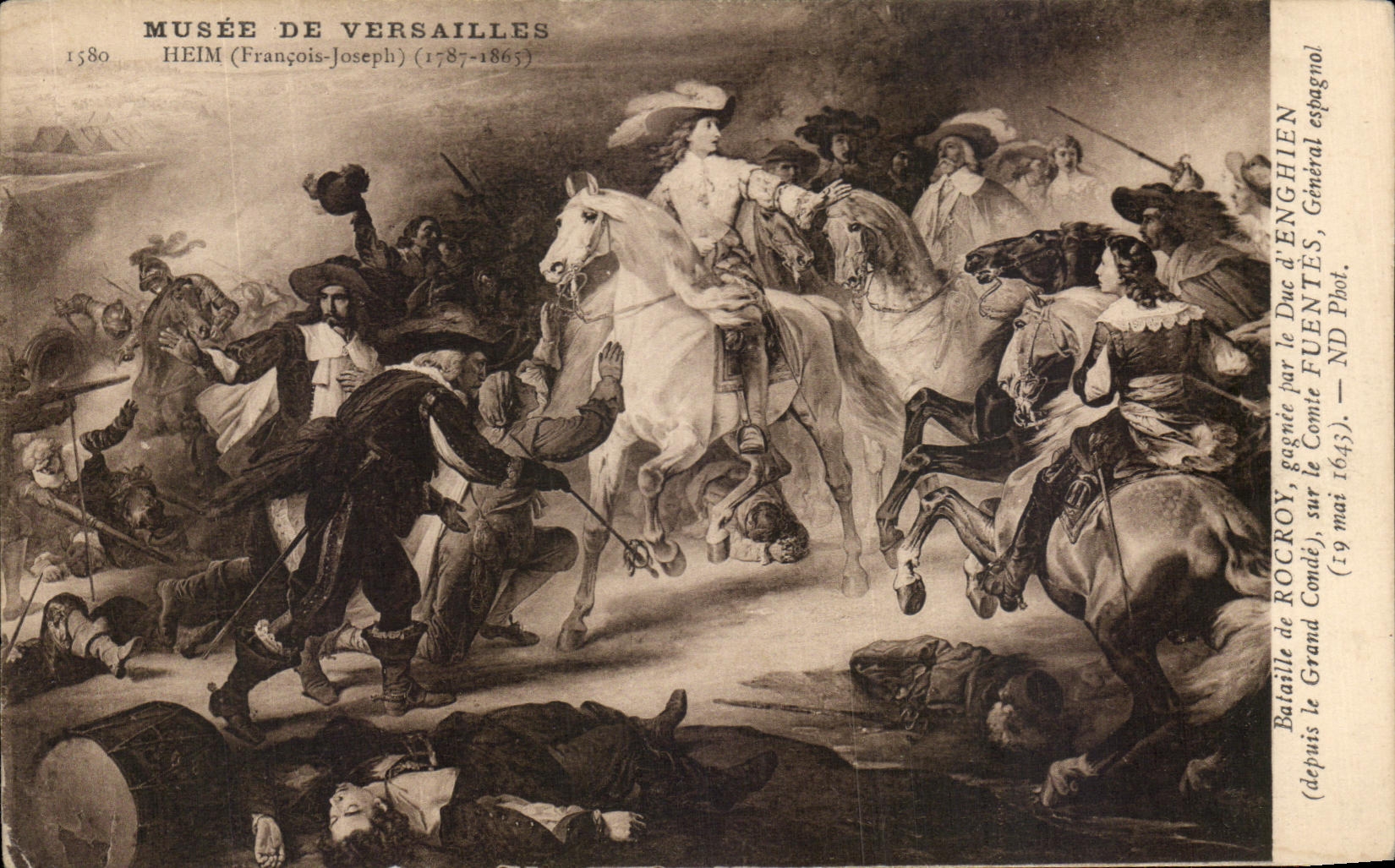 CPA Musee de Versailles Heim 1787 1865 Bataille de Rocroy Duc d'Enghien Comte fuentes 1643