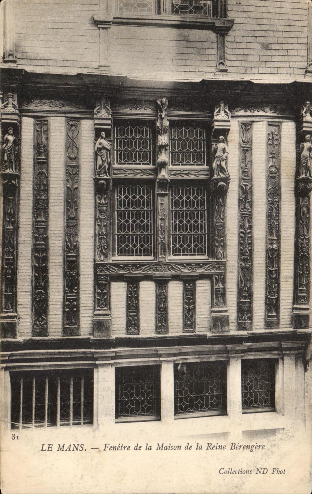 Le Mans — Fenêtre de la Maison de la Reine Bérengère — Collections ND Phot