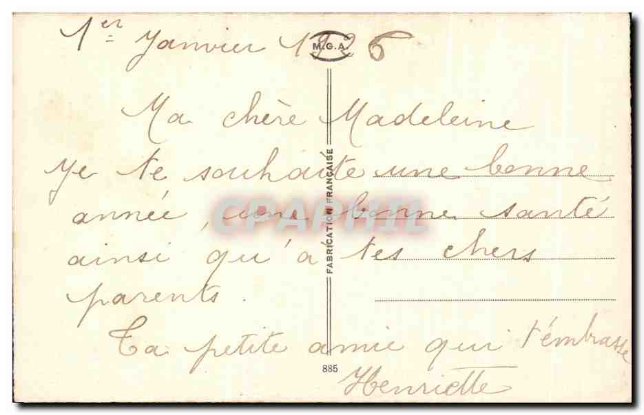 CPA Fantaisie Bonne annee — Rückseite