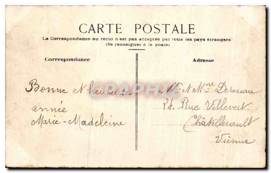 CPA Fantaisie Bonne annee — Rückseite