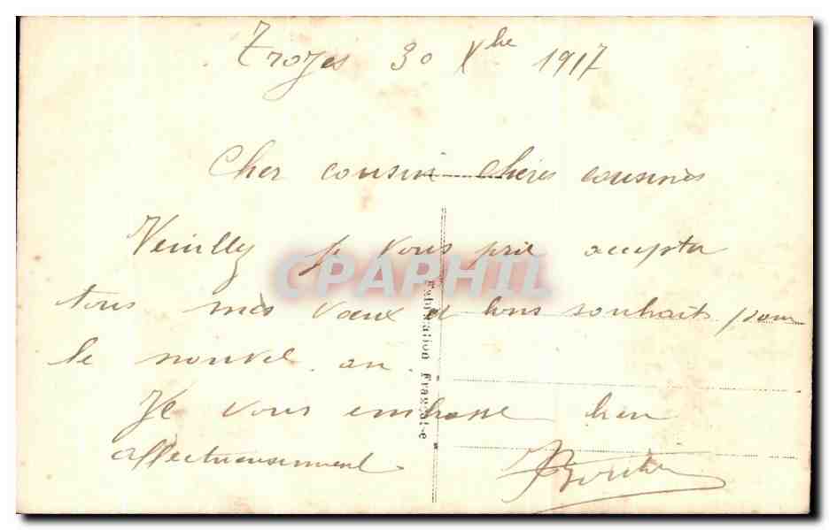 CPA Fantaisie Fleurs — Verso