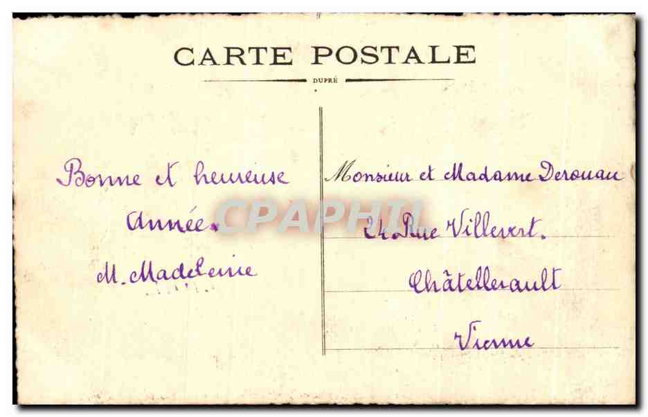 CPA Fantaisie Bonne annee — Rückseite