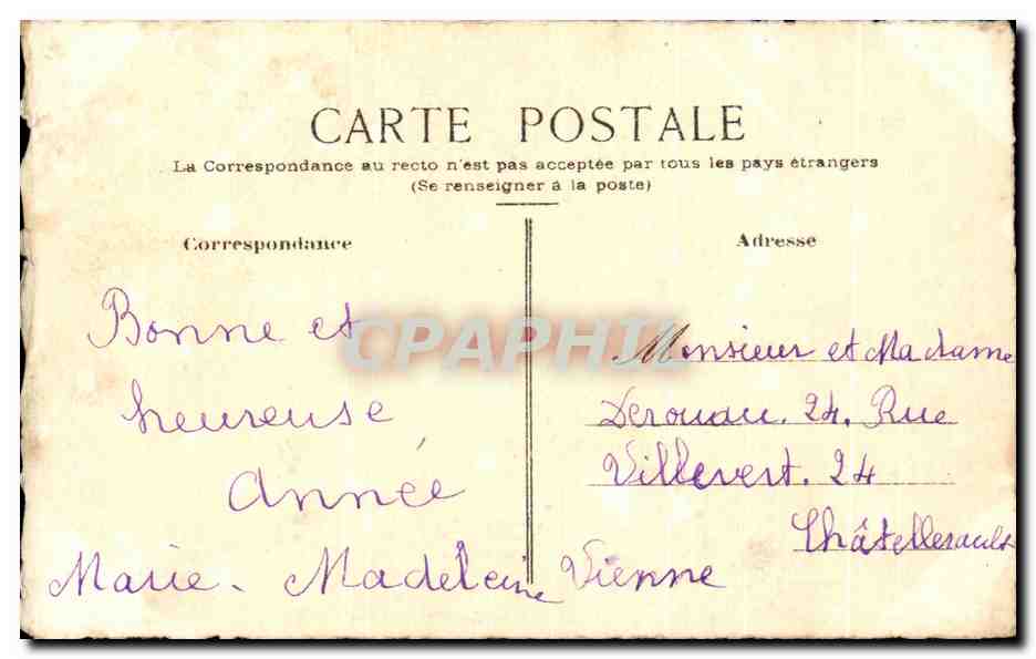 CPA Fantaisie Bonne annee — Rückseite