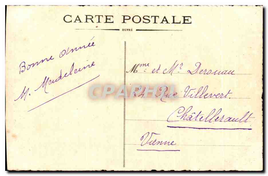 CPA Fantaisie Bonne annee  — Rückseite