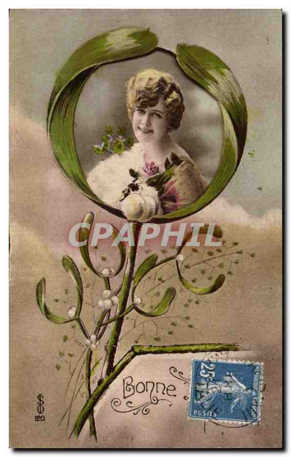 CPA Fantaisie Femme Gui