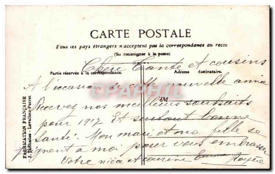 CPA Fantaisie Femme  — Rückseite