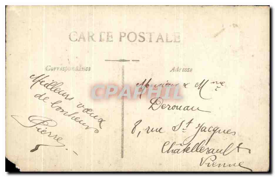 CPA Fantaisie Homme — Verso