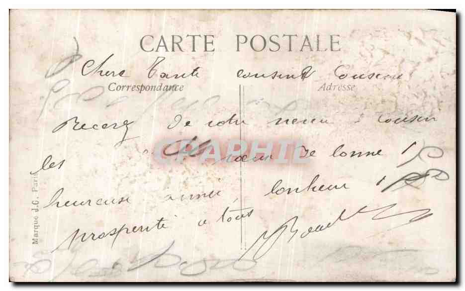 CPA Fantaisie Homme  — Rückseite