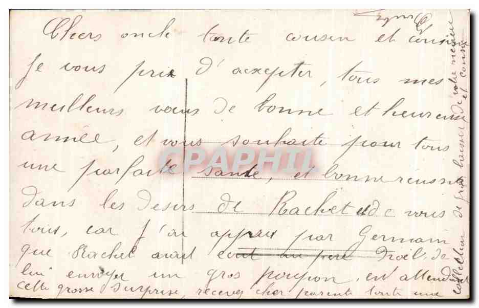 CPA Fantaisie Homme  — Rückseite