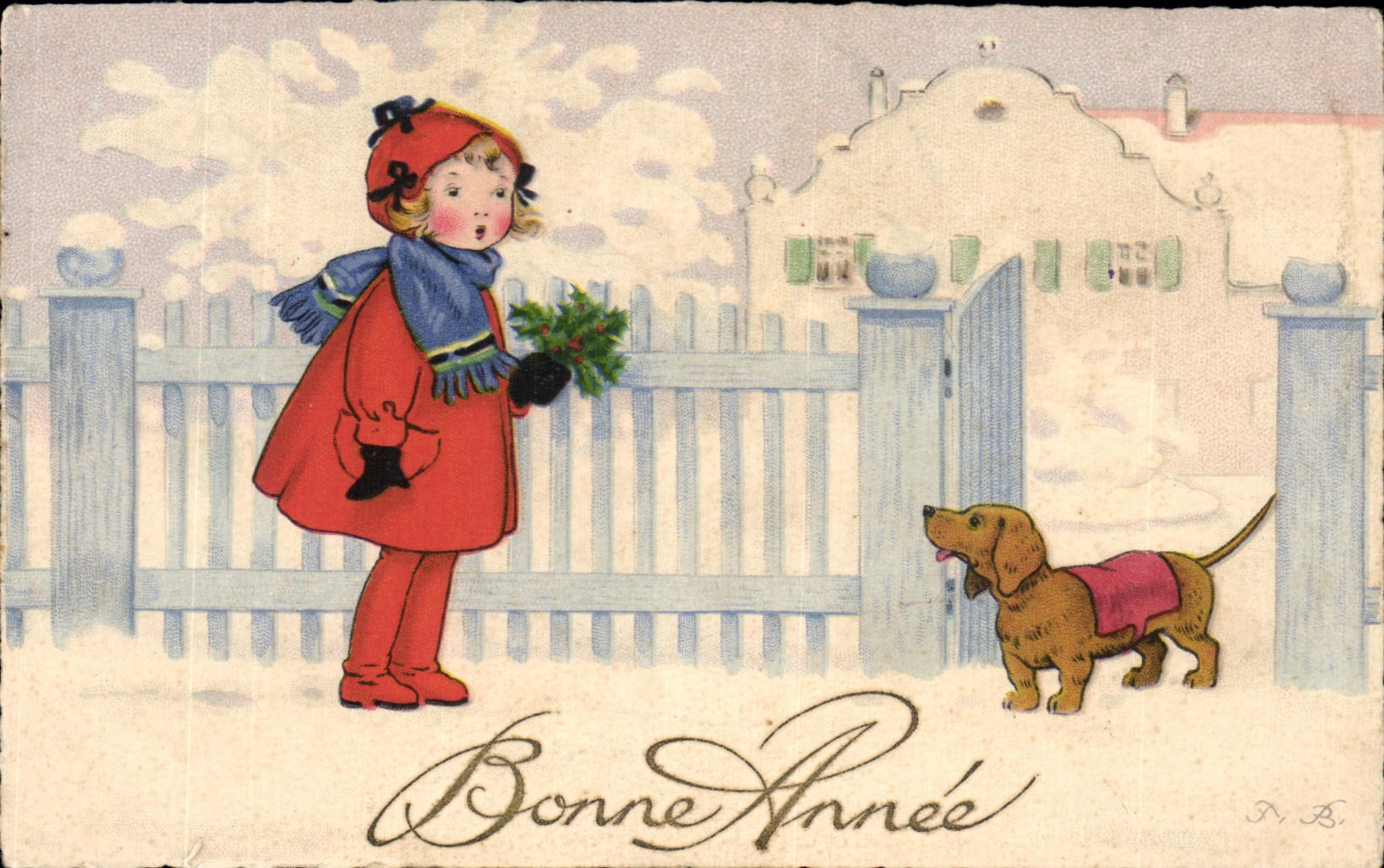 CPA Fantaisie Enfant et chien 