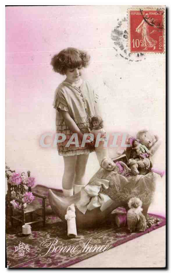 CPA Fantaisie Enfant Poupees joues Sabot 