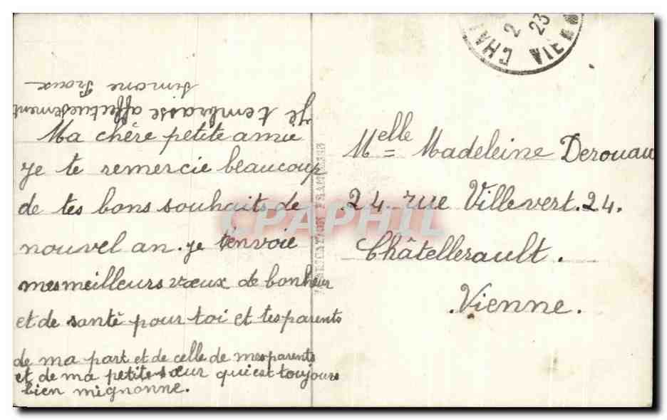 CPA Fantaisie Enfant Poupees joues Sabot  — Verso