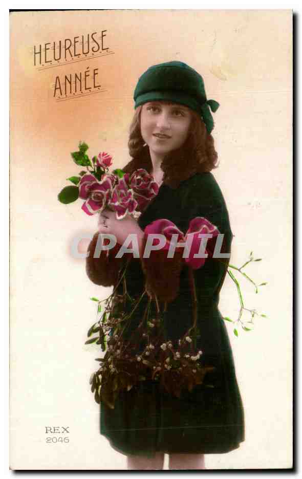CPA Fantaisie Femme Fleurs 