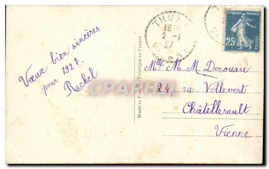 CPA Fantaisie Femme Fleurs  — Rückseite