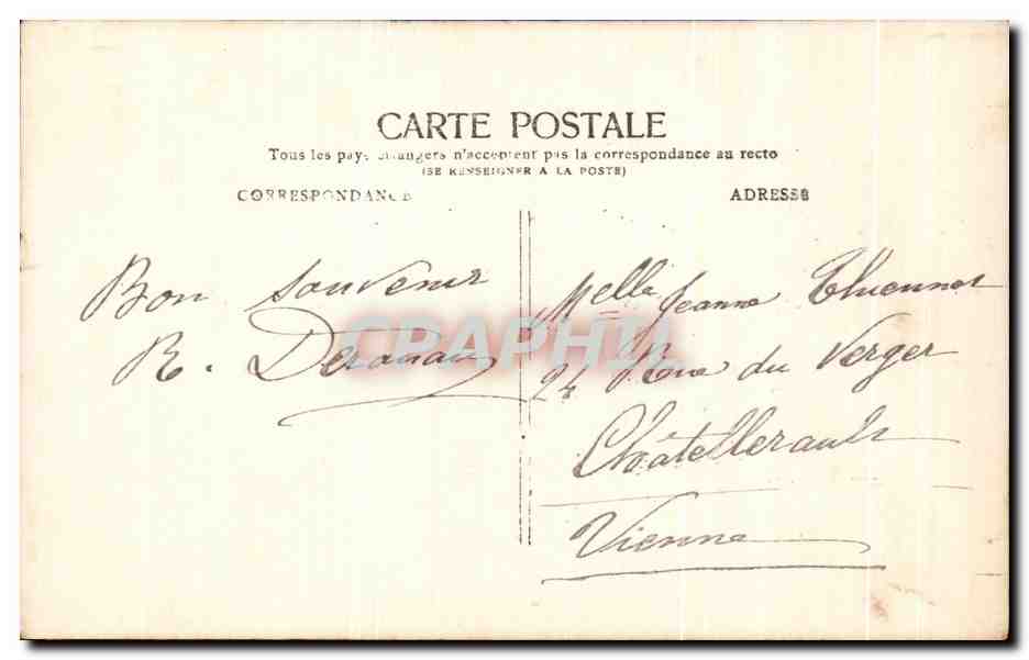 CPA Fantaisie Femme  — Verso