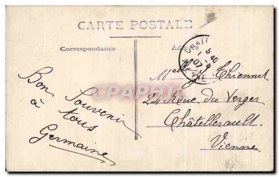 CPA Fantaisie Femme  — Rückseite