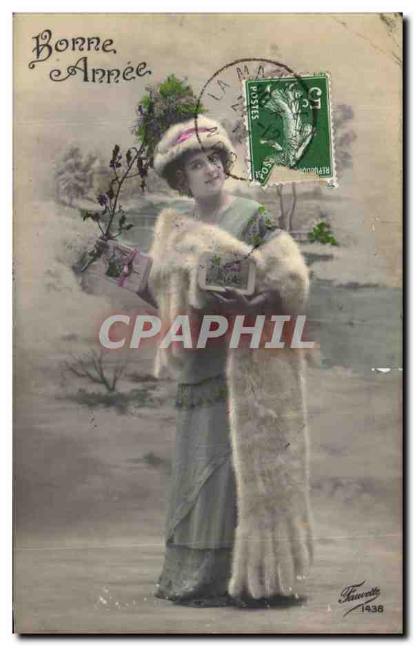 CPA Fantaisie Femme Fourrure