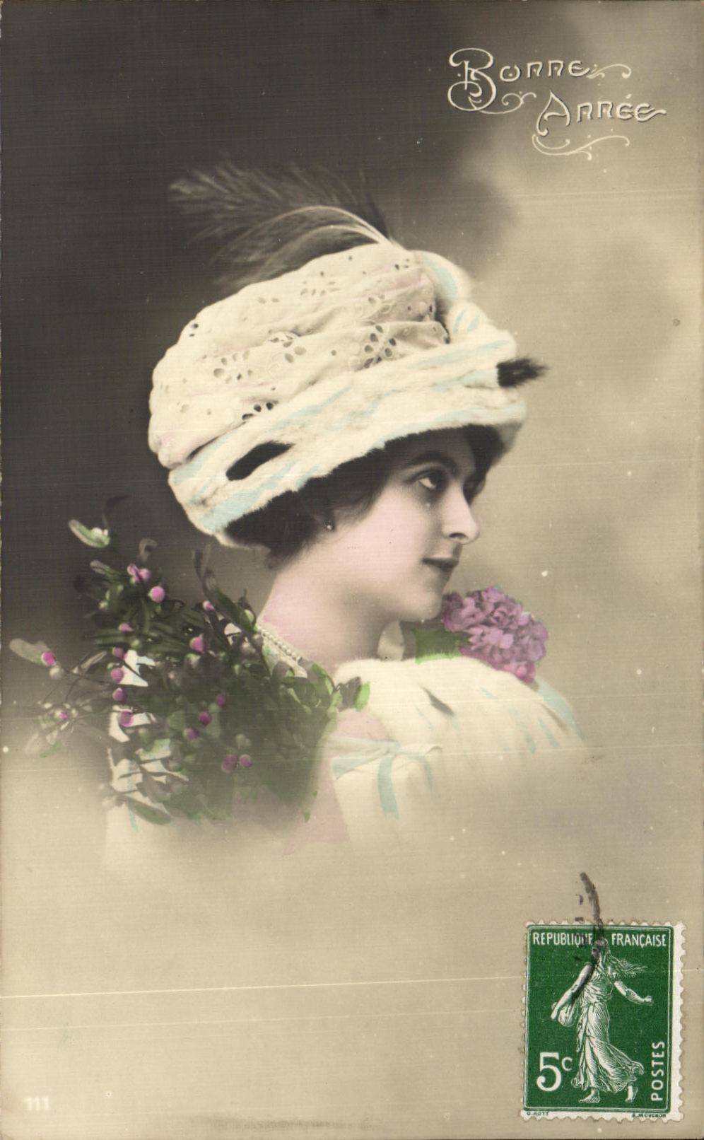 Femme en turban — Bonne Année — République Française