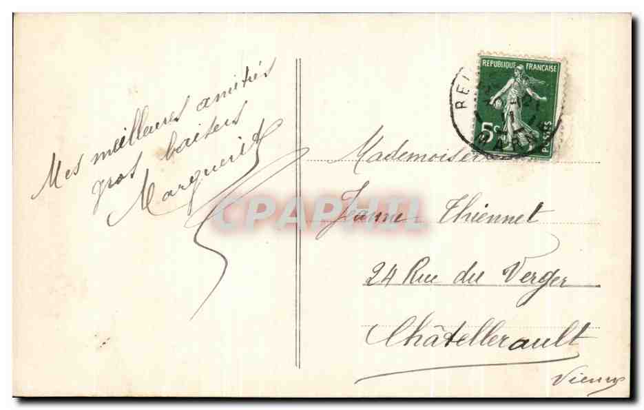 CPA Fantaisie Femme  — Rückseite