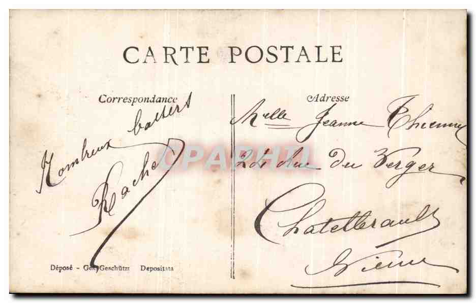 Danseurs en robe bleue et costume sombre — ATS, n° 339/2 — Rückseite
