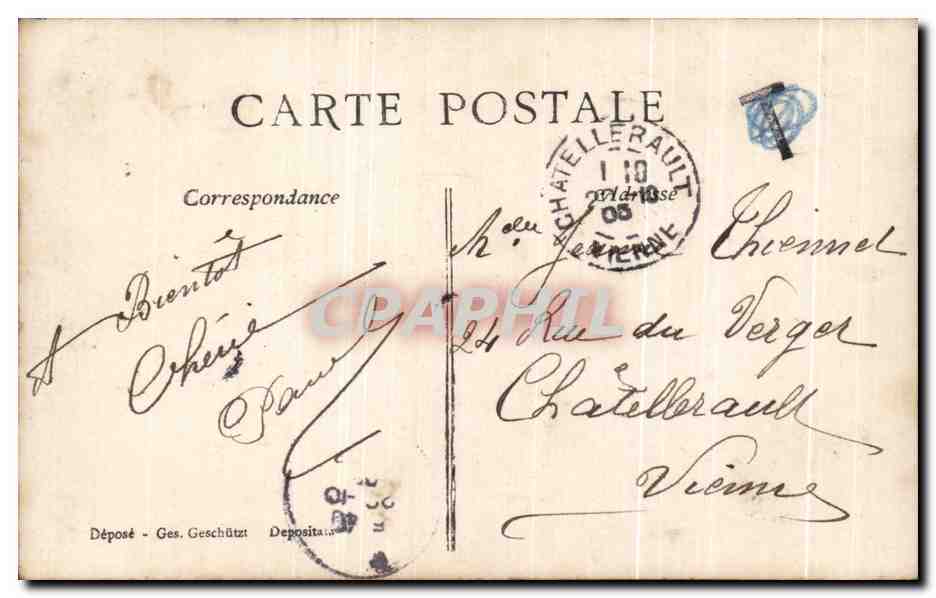 Couple en tenue de soirée — A&S n°339/5 — éditeur A&S — Verso