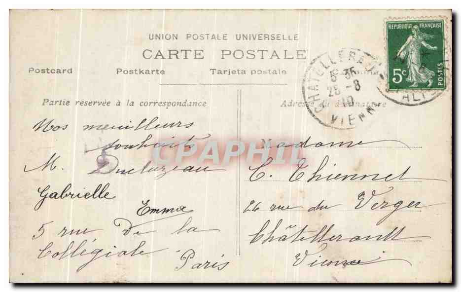 CPA Fantaisie Femme  — Verso