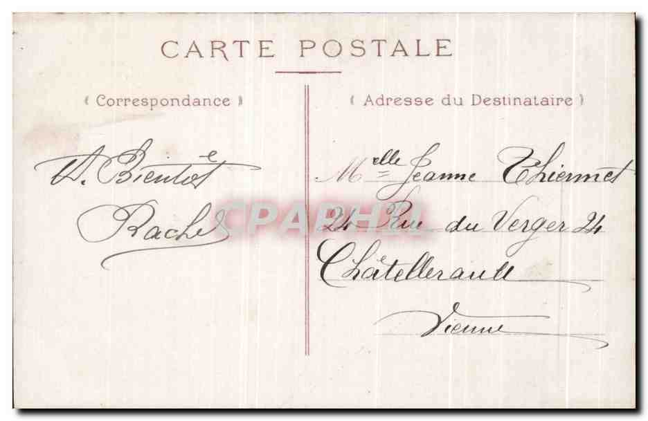 CPA Fantaisie Femme  — Rückseite