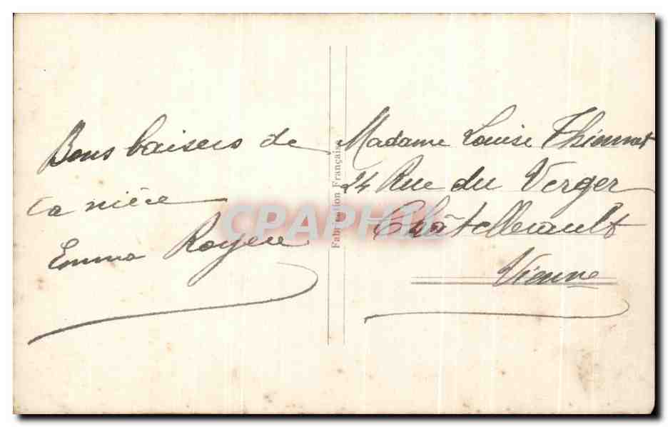 CPA Fantaisie Femme  — Rückseite