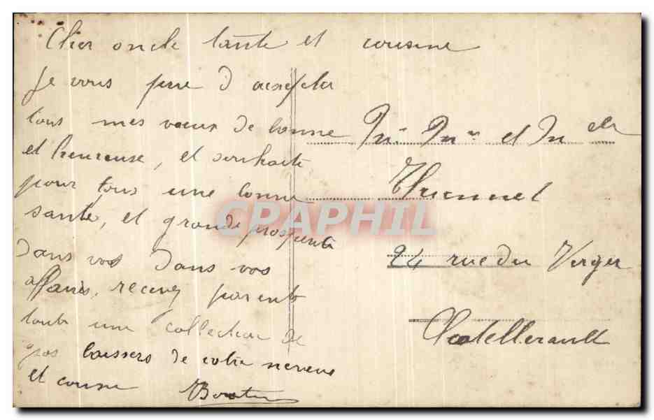 CPA Fantaisie Homme Avion — Verso