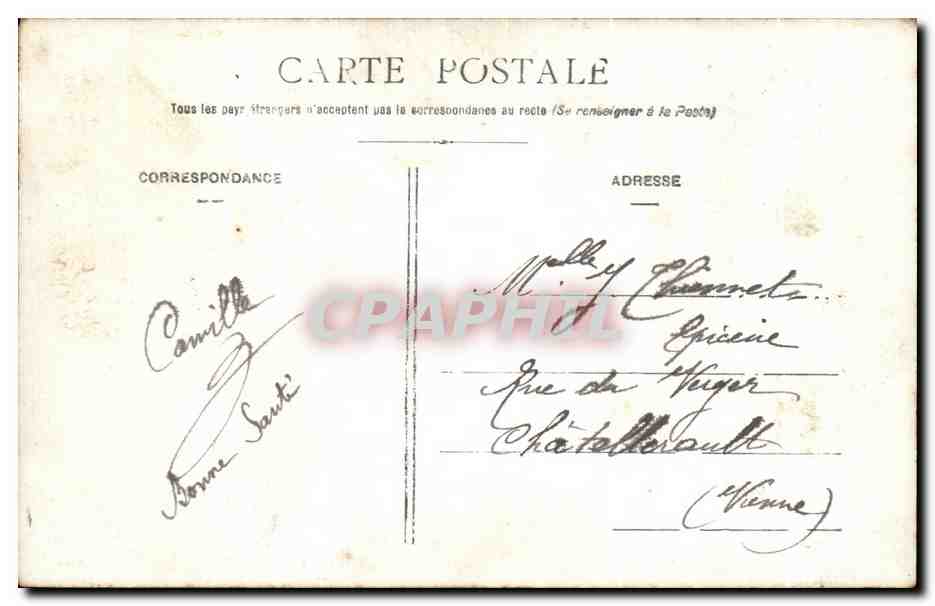 CPA Fantaisie Homme Telephone — Rückseite