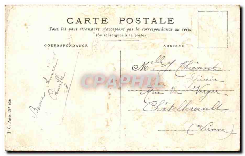 CPA Fantaisie Fleurs  — Rückseite