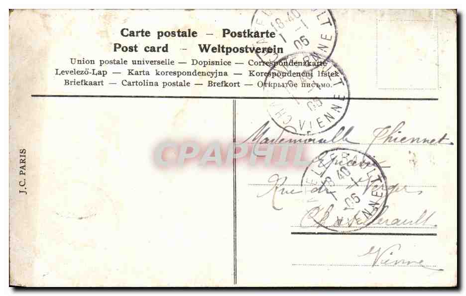 CPA Fantaisie Fleurs  — Rückseite
