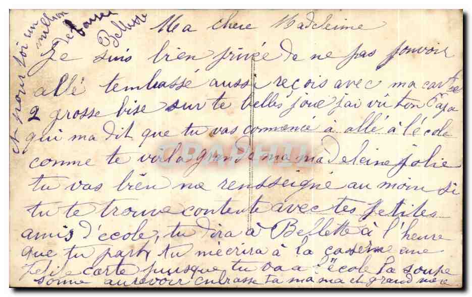 CPA Fantaisie Fleurs Santon  — Rückseite