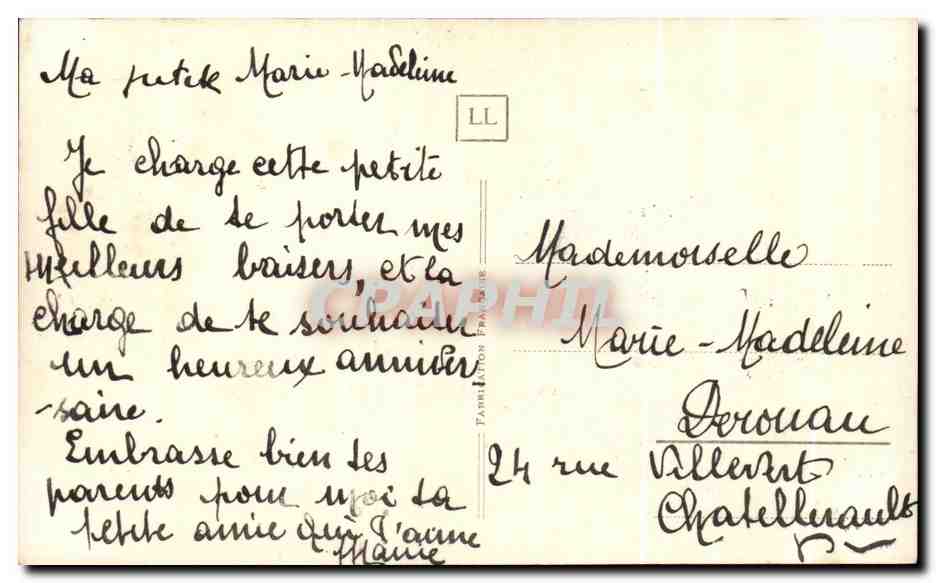 CPA Fantaisie Enfant et chat Chaton  — Rückseite