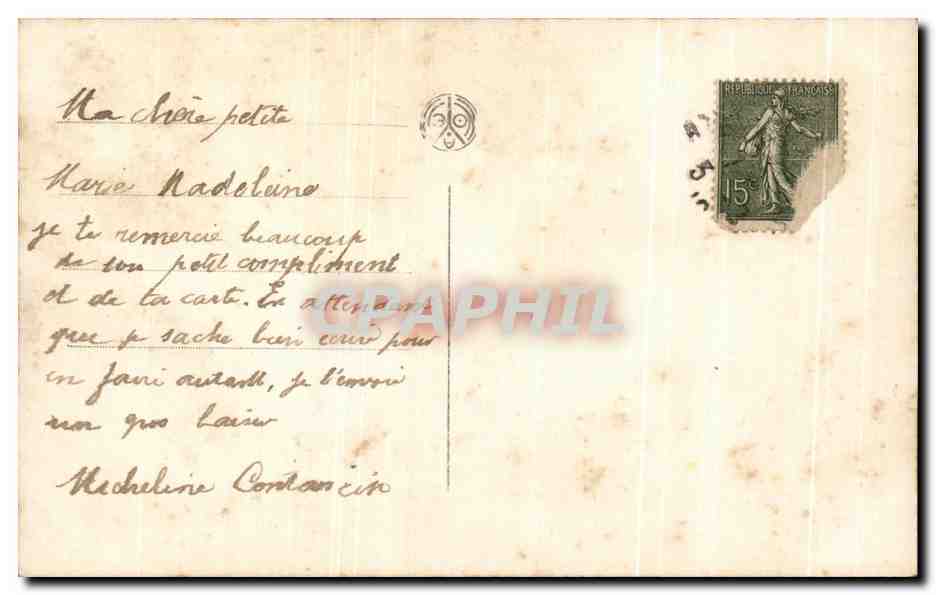 CPA Fantaisie Enfant et colombes  — Rückseite