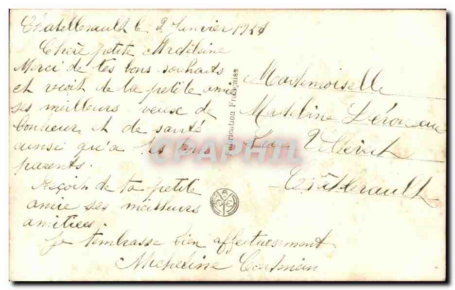 CPA Fantaisie Enfant  — Rückseite