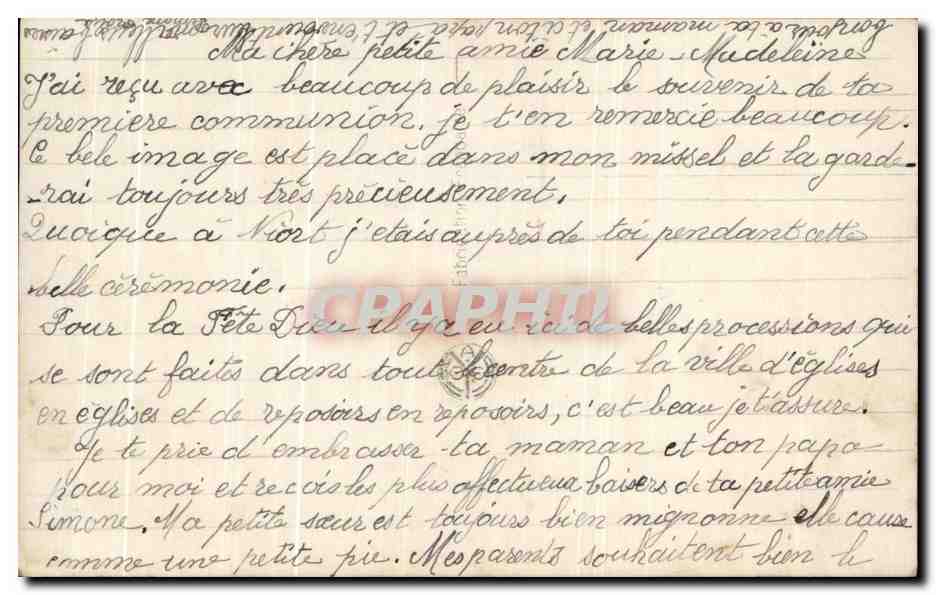 CPA Fantaisie Enfant  — Rückseite