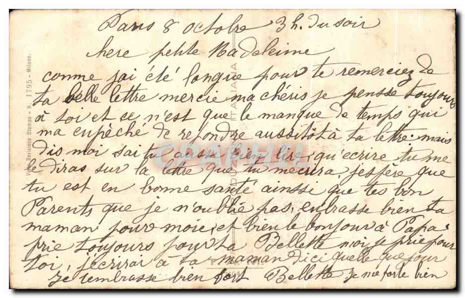 CPA Fantaisie Enfant Chien  — Rückseite