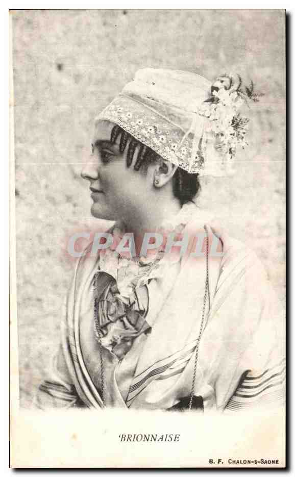 Brionnaise — femme en costume traditionnel — B. F. Chalon-saône