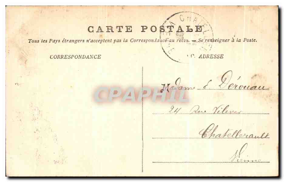CPA Lourdes Le funiculaire La gare superieure — Verso