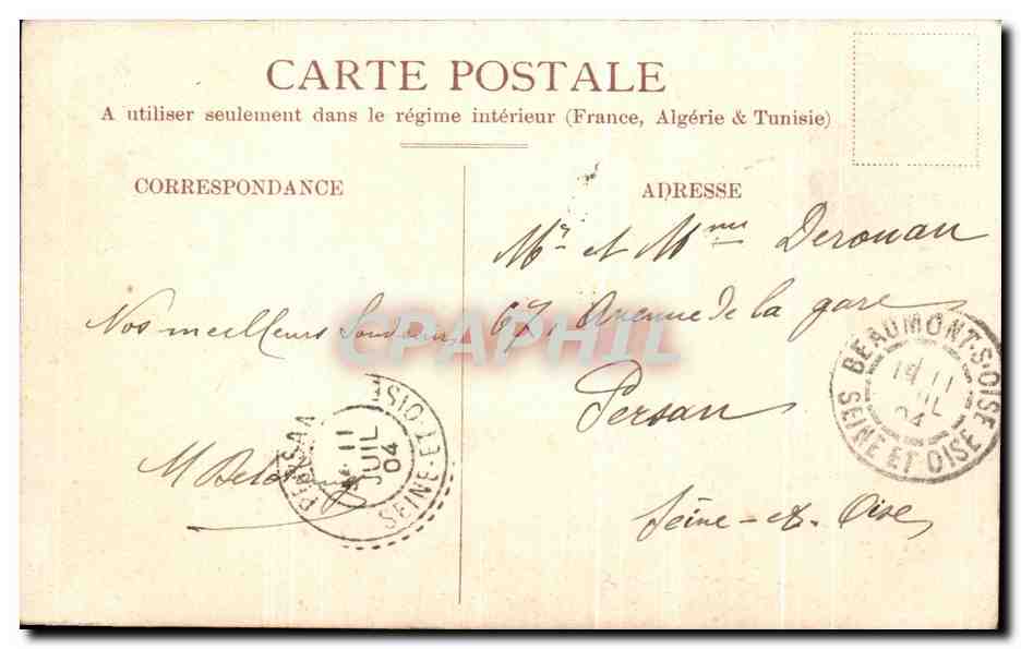 CPA Fantaisie Millet Paysans  — Rückseite