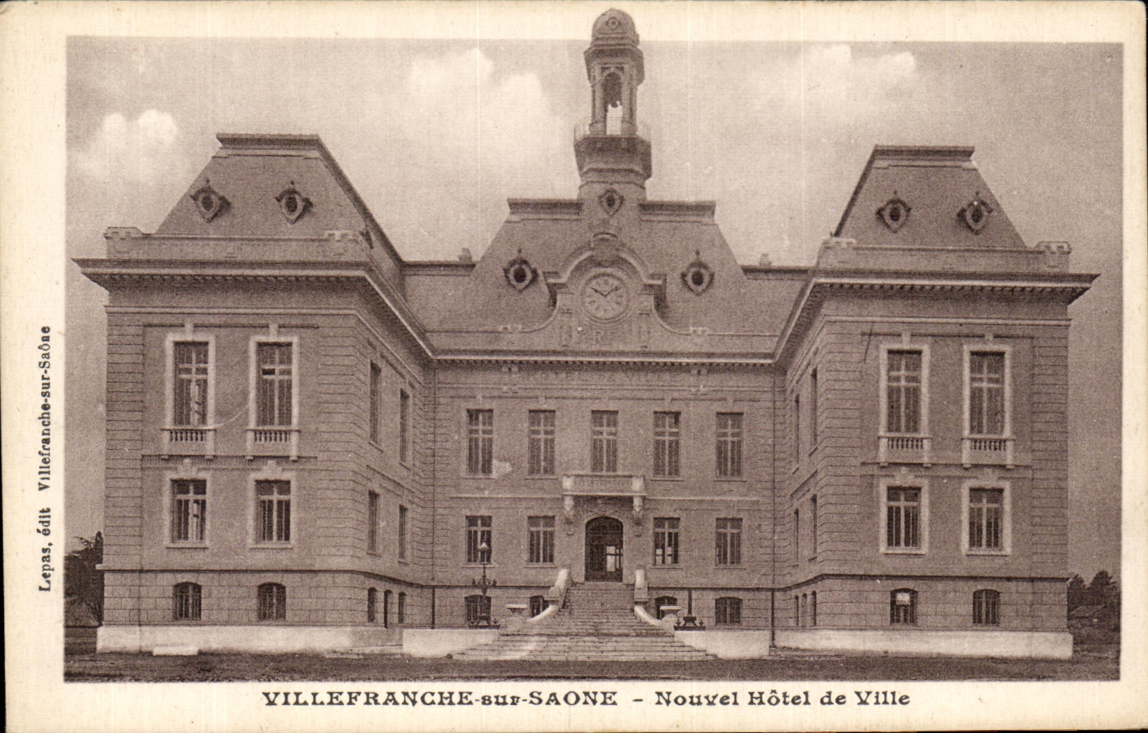 CPA Villerfranche Sur Saone Nouvel Hotel De Ville