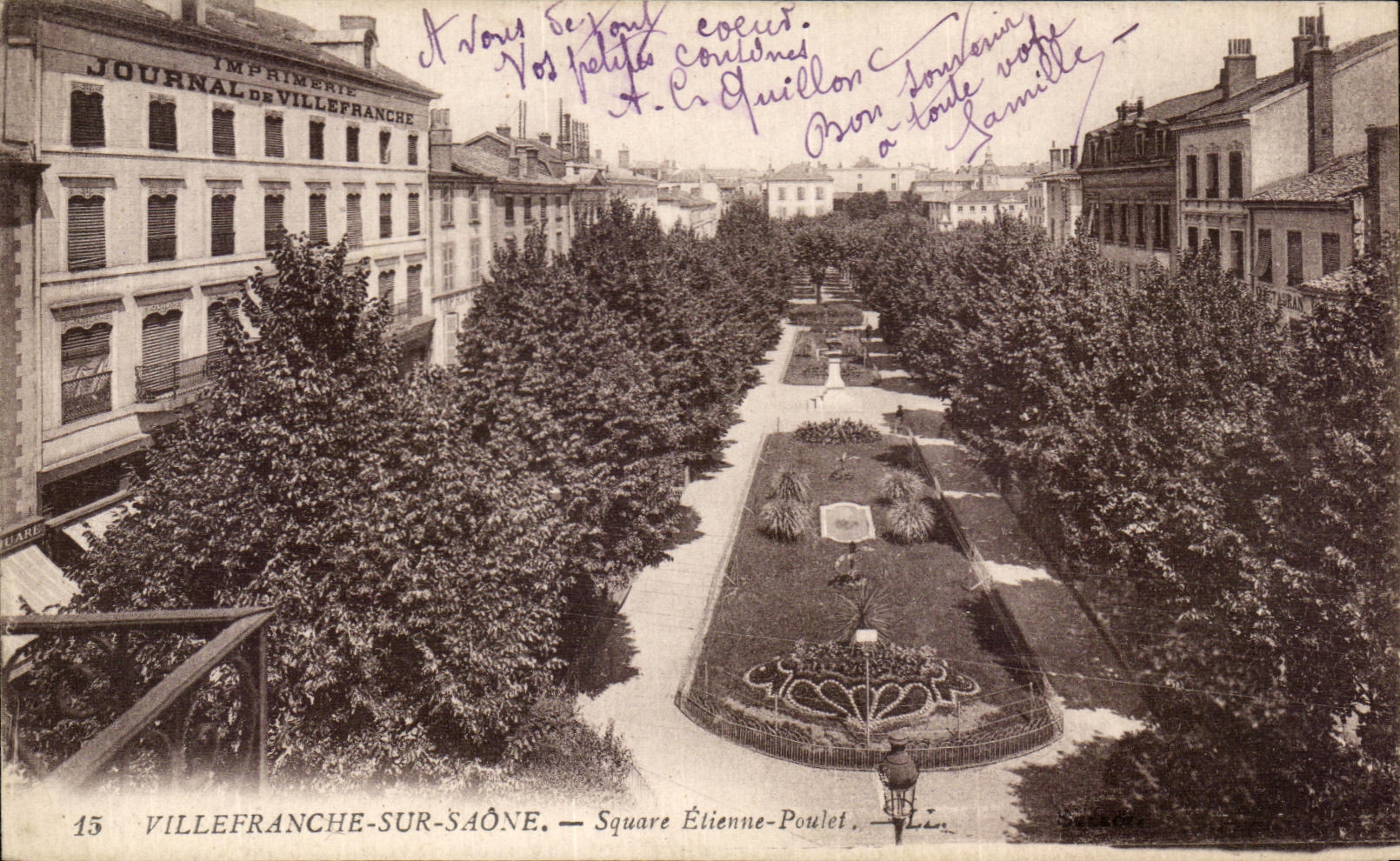 Villefranche-sur-Saône — Square Étienne-Poulet — Imprimerie Journal de Villefranche
