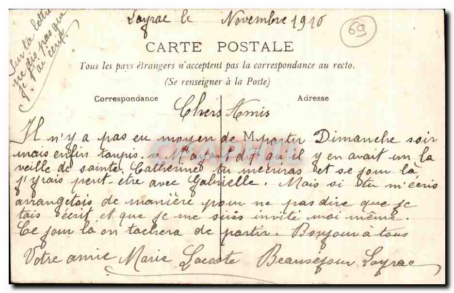 CPA Lyon Pont du Palais de Justice Colline de Fourviere — Verso